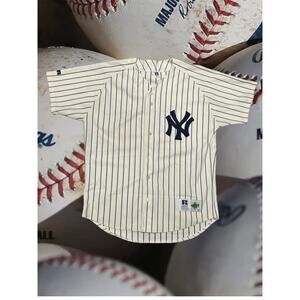 1999 Orlando Hernandez New York Yankees Russell Athletic Home Authentic Jersey